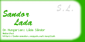 sandor lada business card