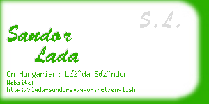 sandor lada business card